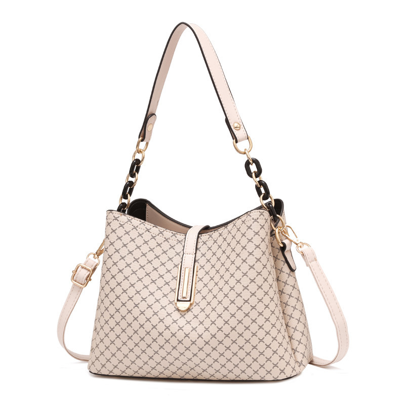 Printed bucket bag for women, 2022 new style, fashionable large-capacity crossbody bag, soft leather, stylish single-shoulder bag, one-piece consignment Item Picture