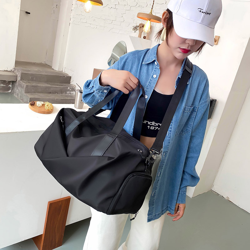 Printable, simple, large-capacity, dry-wet separated swimming and fitness bag for men, travel bag for women, waterproof for sports and yoga training details Picture