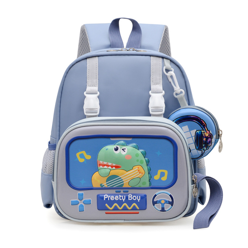 New type of backpack with chest buckle for girls entering kindergarten, small class back support backpack, cartoon lightweight children's backpack Item Picture