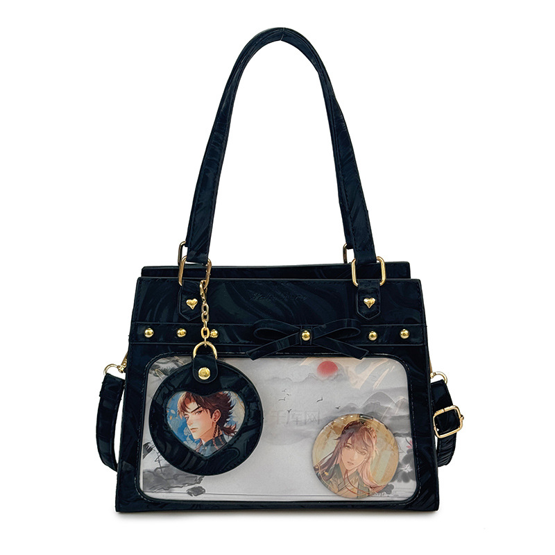 Large-capacity women's autumn and winter 2024 new style versatile crossbody badge pain bag, high-end hand-held commuter tote bag Item Picture