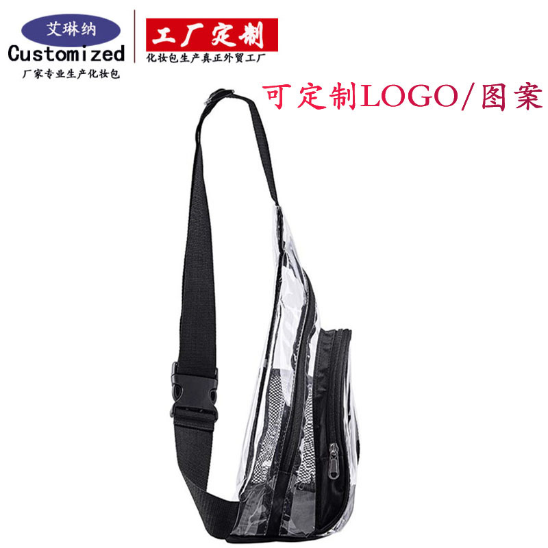 Processing, customization and wholesale of PVC transparent single-shoulder crossbody backpacks, suspension travel chest bags and travel bags Application Scenario