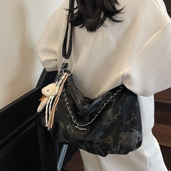 Urban simple large-capacity bag for women, 2025 new style college student class single-shoulder bag, high-end quality crossbody bag details Picture