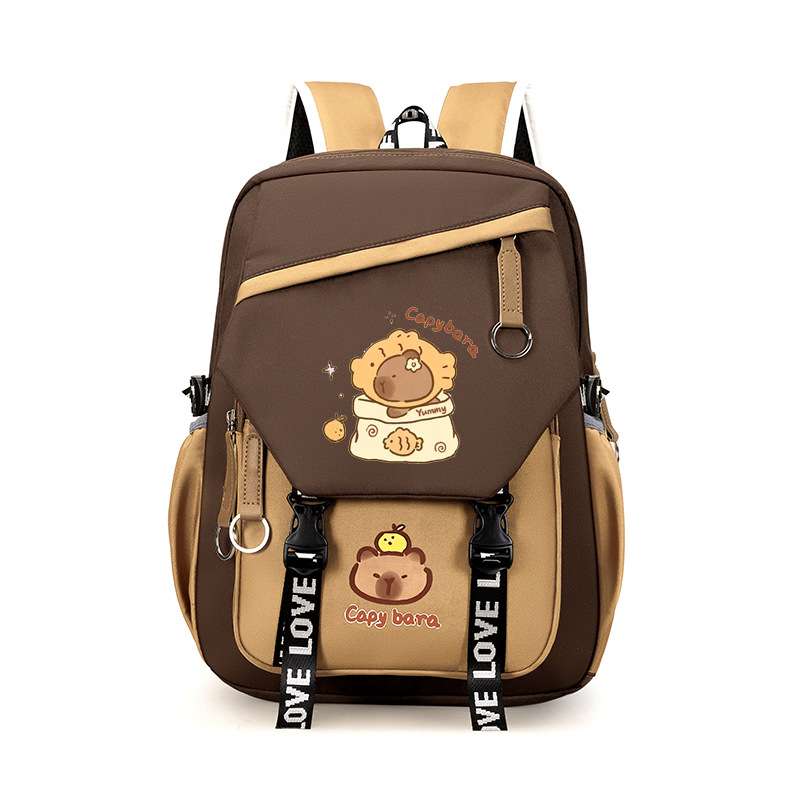 High-appearance-level, dirt-resistant Kapibala schoolbag, children's backpack, super cute boys and girls, junior high school and college students' campus backpacks Specification drawing