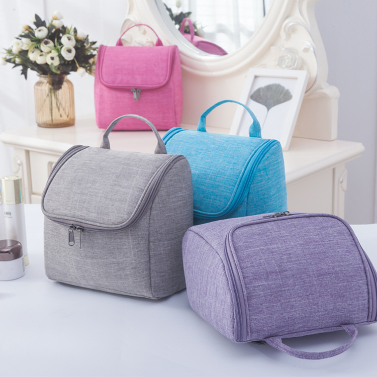 New Korean cationic toiletry bag with hooks, portable travel makeup bag, large-capacity cosmetics and bathroom storage bag full figure