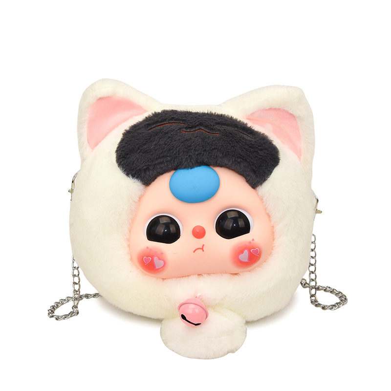 New BaByThree baby, three-year-old maneki Neko zipper bag, plush blind box, trendy plush toy doll, cross-border Item Picture