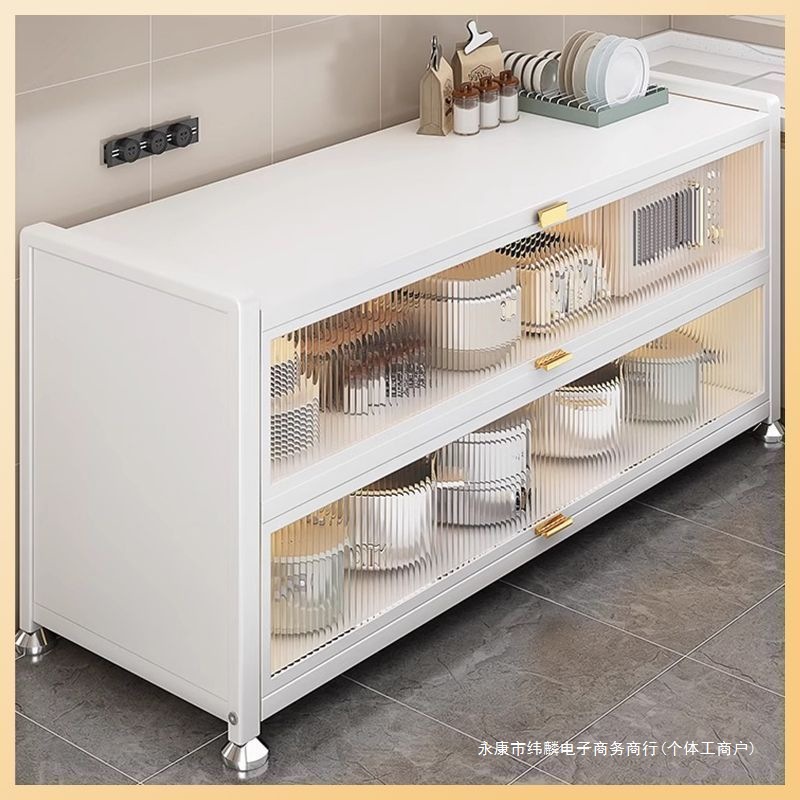 Multi-layer kitchen storage cabinet, sideboard bowl cabinet, practical multi-functional microwave oven storage cabinet, floor-standing shelf Specification drawing