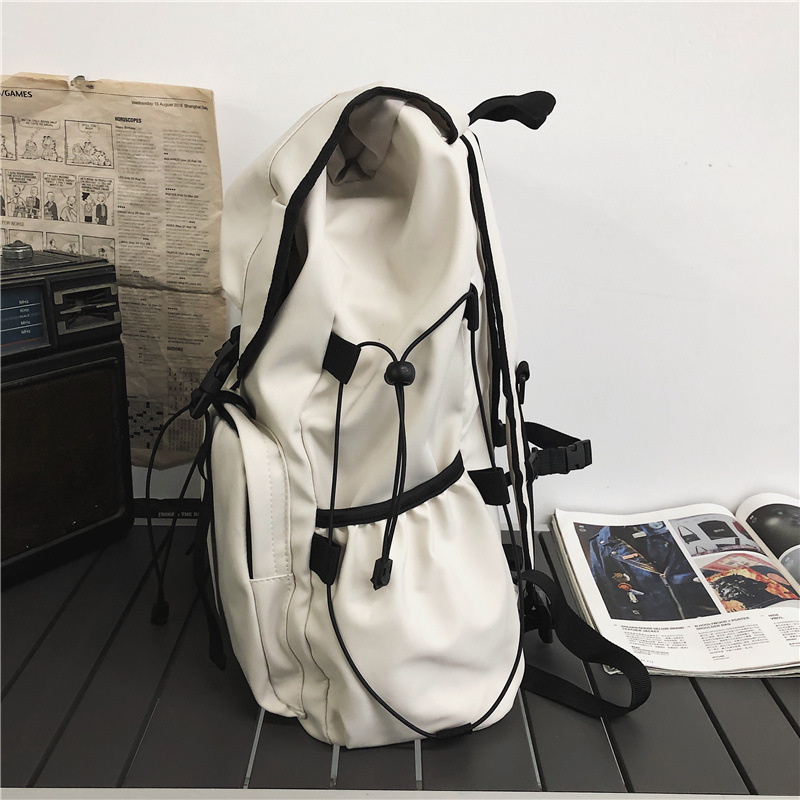 The new schoolbag is a high-appearance-level backpack for female college students and a large-capacity, fashionable and trendy backpack for men's commuting and travel details Picture