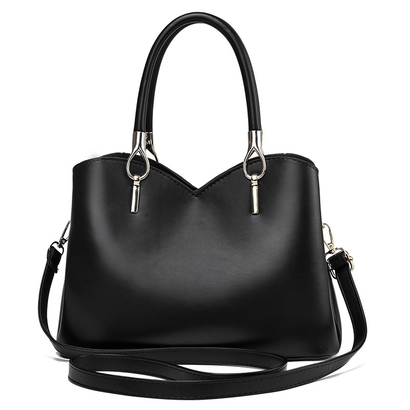 "2023 new trendy and fashionable color-blocked handbags for women with large bags, large-capacity middle-aged women's bags, single-shoulder crossbody bags for delivery. Specification drawing