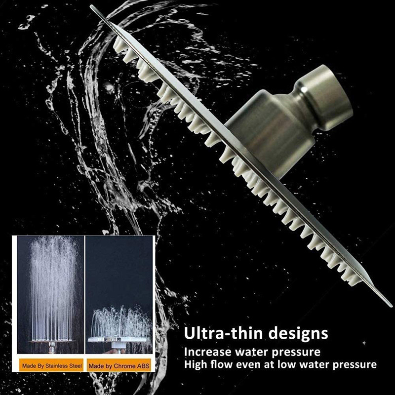 8-inch pressurized showerhead, ultra-thin mirror showerhead, high-flow 12-inch and 16-inch electroplated stainless steel top spray Application Scenario