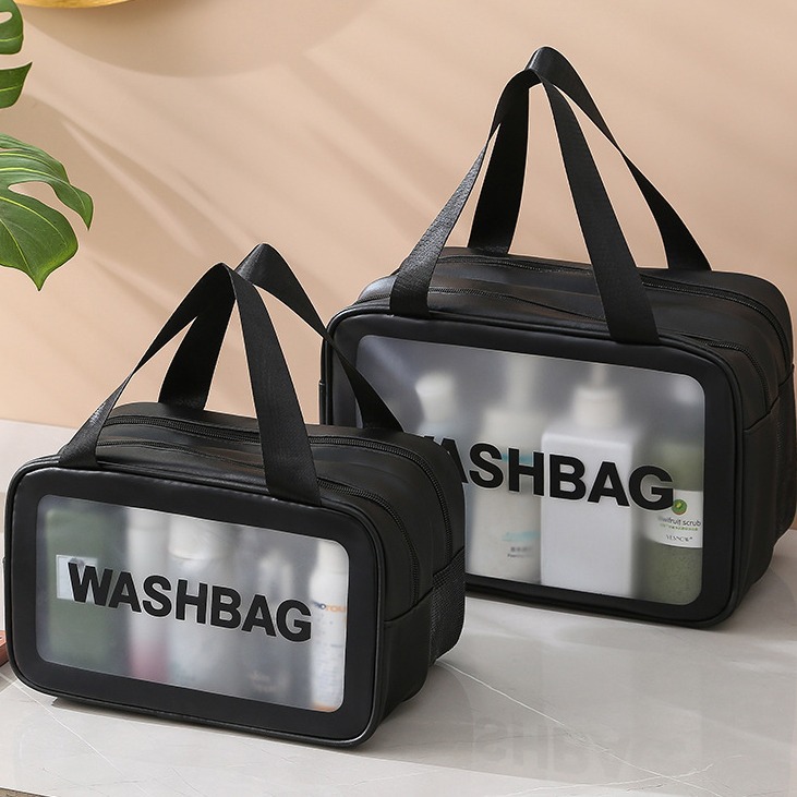 Factory direct sales of pu toiletry bags, large capacity, dry and wet separation, high appearance level, double-layer cosmetic bags, toiletry bags, minimum order quantity one full figure