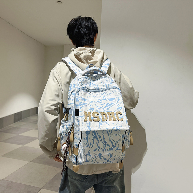 Trendy brand backpacks for men, Japanese-style casual and versatile large-capacity travel backpacks, lightweight schoolbags for junior high school, senior high school and college students for women details Picture