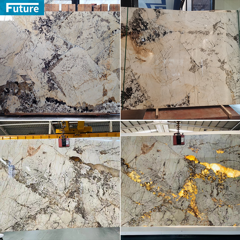 Pandora natural marble luxury stone colorful living room background wall, modern tea table island and dining table top rock plate full figure