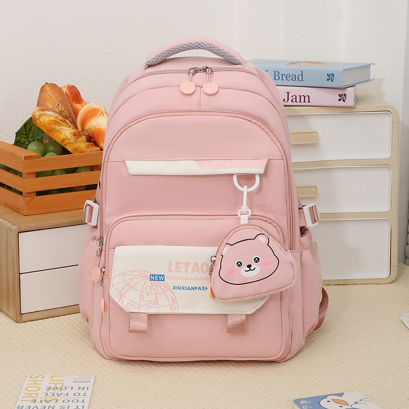 New lightweight and lightweight backpack for junior high school students, female primary school students in grades three, four and five, large-capacity color-blocking backpack Application Scenario