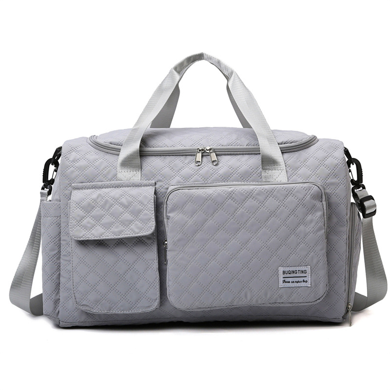 Dry-wet separation fitness bag, men's large-capacity casual training yoga bag, single-shoulder crossbody luggage bag, short-distance travel bag Item Picture