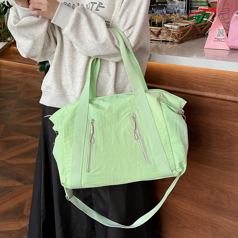 New casual Korean-style single-shoulder bag, nylon lightweight and simple travel crossbody bag, large-capacity portable mommy bag for going out Specification drawing