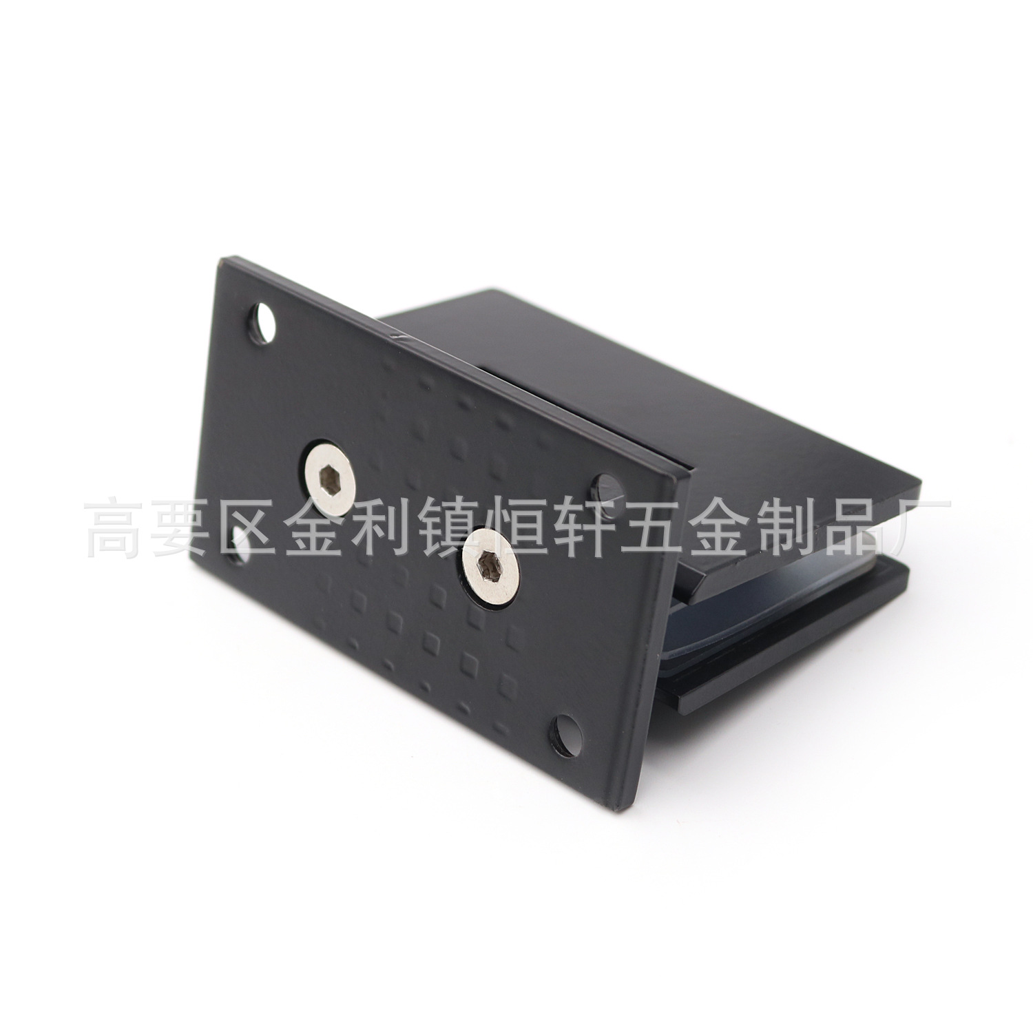 Stainless steel 90-degree black bathroom clamp, bathroom door hinge, frameless door clamp, matte black bathroom glass clamp Specification drawing