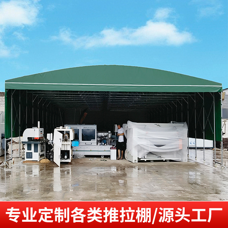 Factory direct sales of outdoor mobile sliding awnings, large retractable sliding canopies for warehouses, sunshades, carports, and activity tents details Picture
