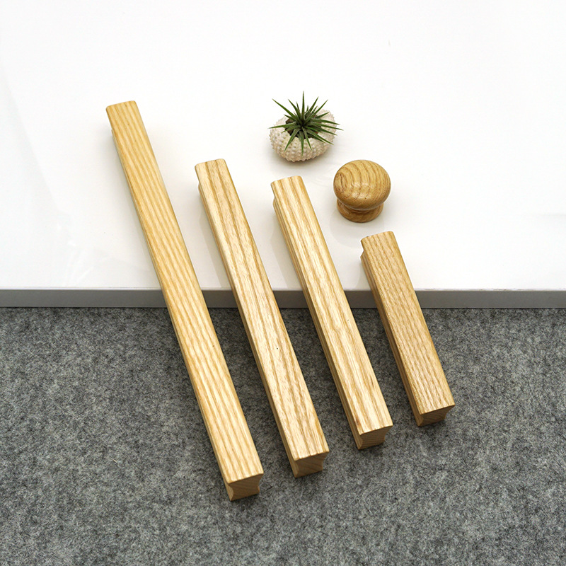 Modern and simple wooden drawers, cabinets, European-style wardrobes, wooden handles, solid wood handles, country style Application Scenario