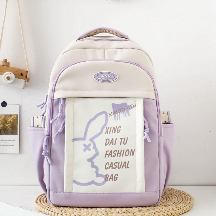 Large-capacity backpacks for girls, high school students, junior high school students, senior high school students, college students, and girls, lightweight commuting backpacks full figure
