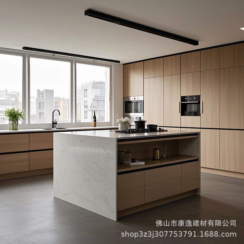 Acrylic artificial stone, quartz stone patterned plate kitchen countertop manufacturer wholesale, foreign trade processing details Picture