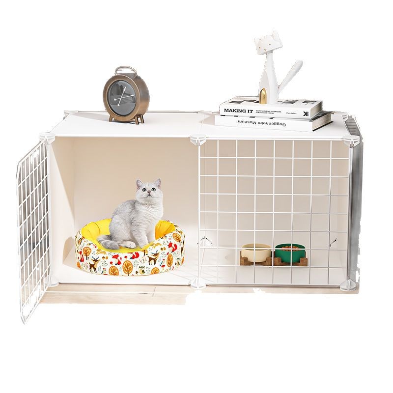 The cat bed is suitable for sleeping all year round. The indoor two-layer cat house bed is detachable and washable. There are cat toys, pet kittens and a balcony cabinet Item Picture