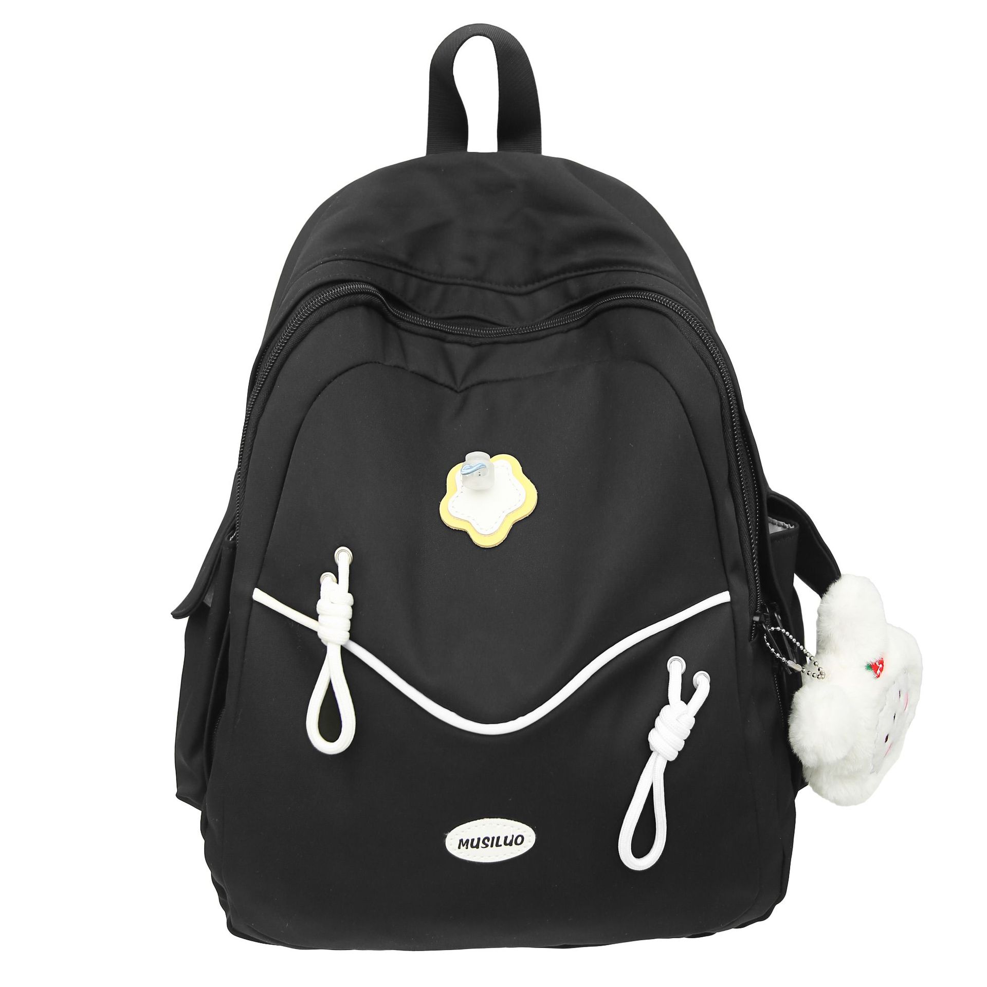 High appearance level schoolbag for girls, cute dopamine girl, simple backpack, Korean version, large capacity backpack for junior and senior high school students Item Picture