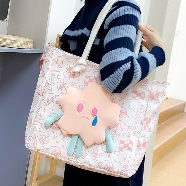 2025 Summer New style Starfish bag nylon crossbody bag, single-shoulder bag, student hand-held plush cute girl casual bag Application Scenario