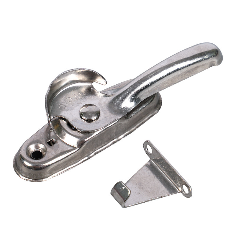 Old-fashioned stainless steel window lock, universal window hook lock, sliding door and window accessories, aluminum alloy bidirectional crescent lock Item Picture