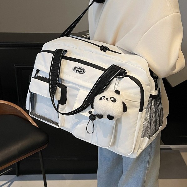 New casual multi-functional large-capacity outdoor sports bag, suitable for both men and women, short-distance travel bag, lightweight hand-carry and crossbody Specification drawing