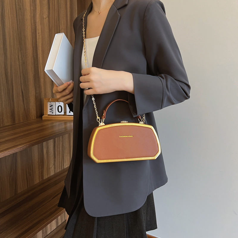 Cross-border quality box bag, fashionable and versatile chain bag, commuting small square bag, dinner bag, single-shoulder crossbody women's bag Specification drawing