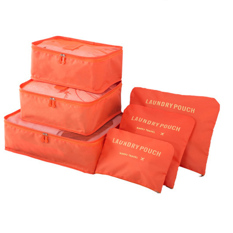 Cross-border travel six-piece storage bag set, outdoor luggage and clothing storage bag, clothes, underwear, shoes and storage bag details Picture