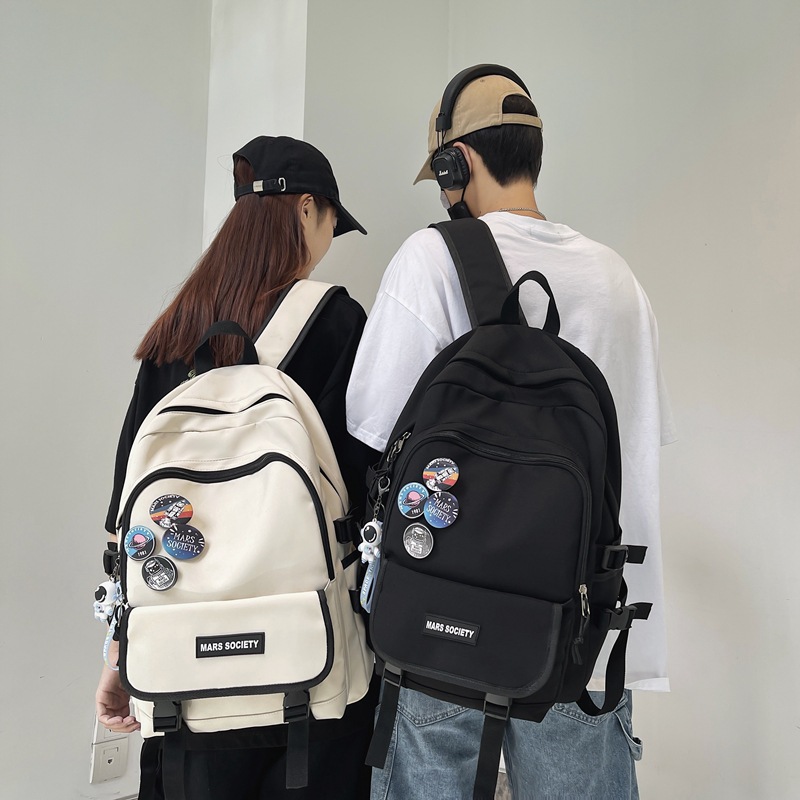 Trendy Japanese-style backpacks for junior high school, senior high school and university, men's and women's backpacks for casual sports, large-capacity schoolbags, and ins couple backpacks Specification drawing