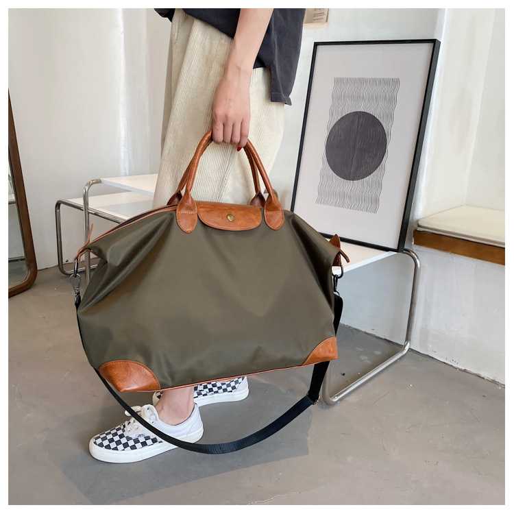 Large-capacity, lightweight, waterproof storage bag for women, short-distance business trip luggage bag, hand-held sports, yoga and fitness bag Specification drawing
