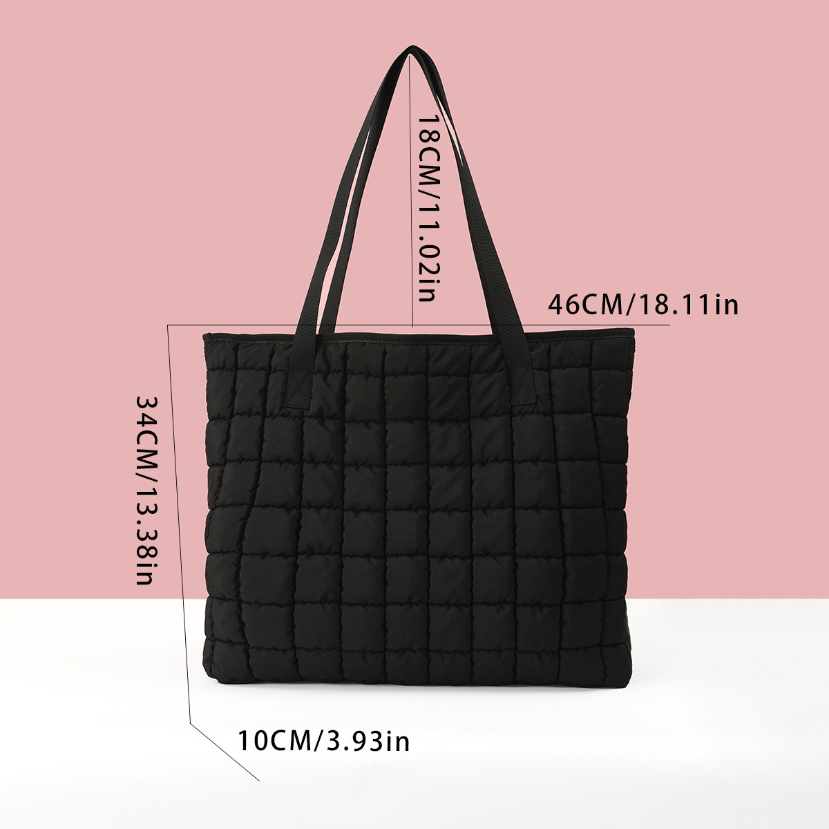 Trendy and fashionable cotton-padded bag 2024 new style women's bag, versatile for commuting, underarm single-shoulder bag, large-capacity hand-held tote bag details Picture