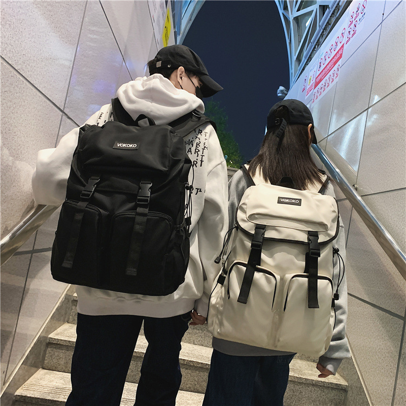 The new schoolbag is a high-appearance-level backpack for female college students and a large-capacity, fashionable and trendy backpack for men's commuting and travel full figure