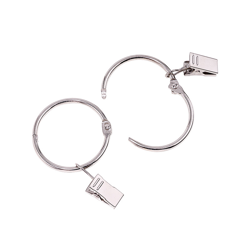 In-stock metal bath curtain curtain clips, Roman ring clips, hanging rings, open curtain ring hooks, curtain clip accessories Specification drawing