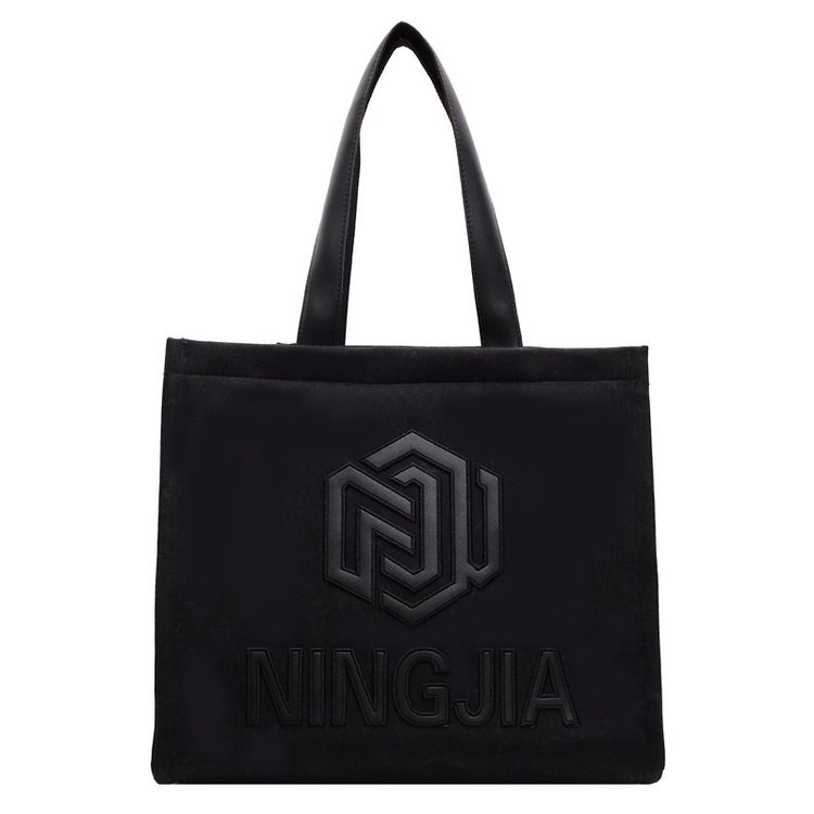 Simple and fashionable letter-carrying large bag for women to go shopping or traveling, single-shoulder bag under the armpits, and tote bag for college students' commuting Item Picture