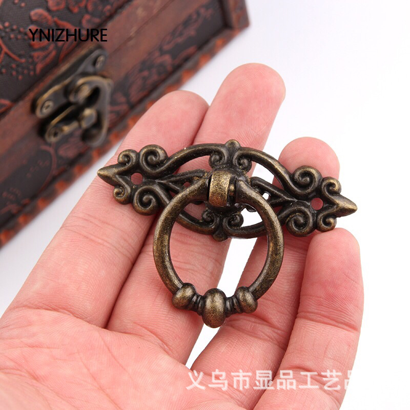 65mm antique furniture handle, European-style kitchen cabinet, wardrobe and drawer zinc alloy handle and pull ring Specification drawing