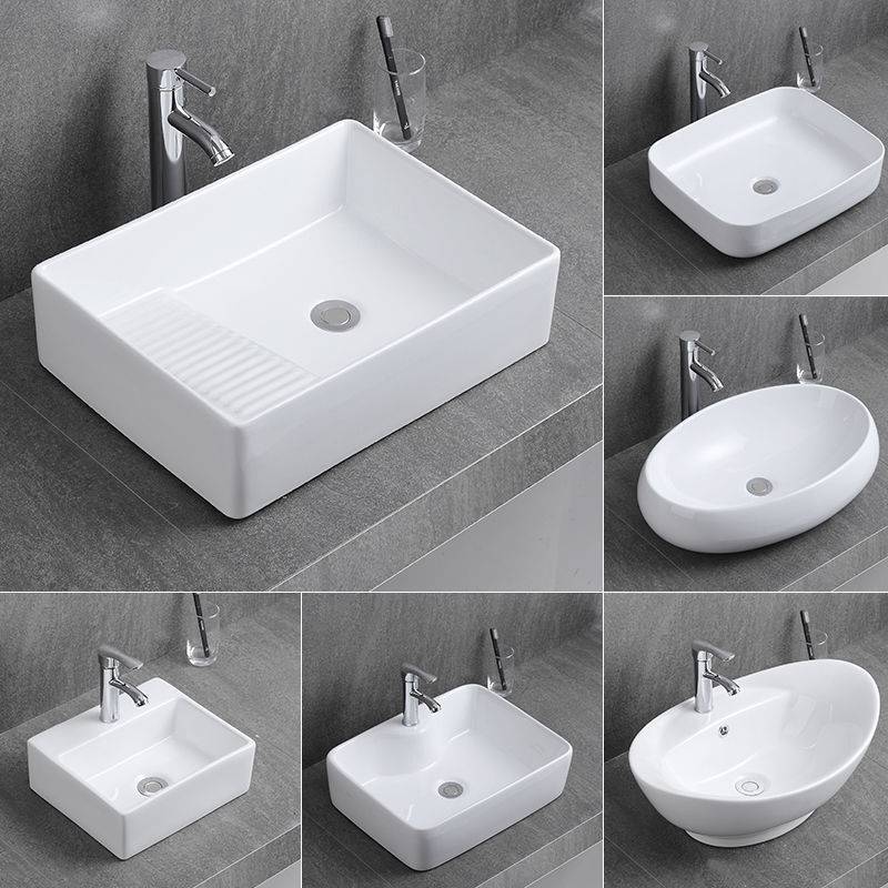 Special offer: Countertop basin, small bathroom basin, balcony countertop washbasin, small ceramic washbasin, single basin for household use Specification drawing