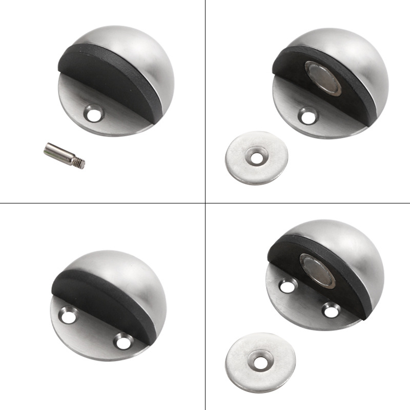 304 stainless steel door stop top limiter, ground suction turtle top anti-collision magnetic door collision barrier, no need for drilling door suction full figure