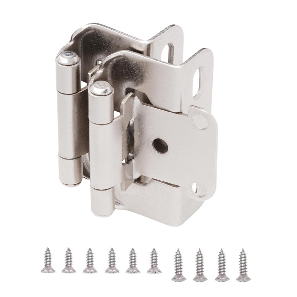 1/2-inch cover position American spring self-closing hinge, cross-border semi-concealed cover plate type RV spring hinge details Picture