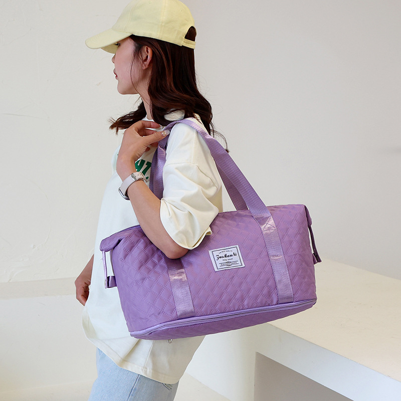 Fashion Travel Bag 2025 New style: Simple dry and wet separation, telescopic handle fitness bag, large-capacity expandable storage bag full figure