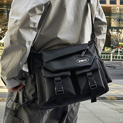 Trendy brand crossbody bag 2025 new functional messenger bag, large-capacity workwear bag, student trendy single-shoulder backpack for men and women details Picture