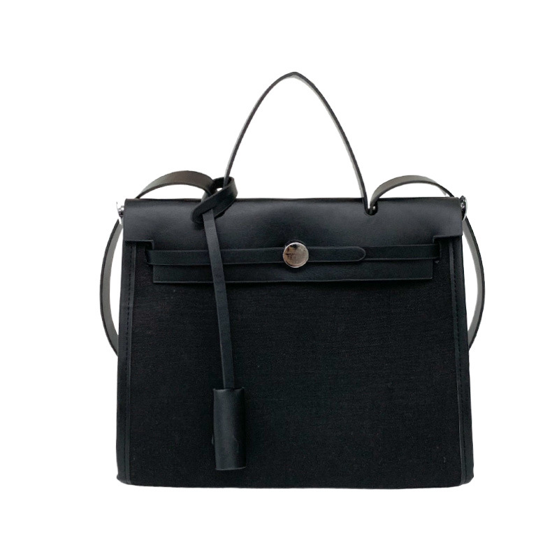 The 2024 new briefcase features a stylish color-blocking large bag with a French high-end texture. The Kelly bag is a versatile single-shoulder crossbody women's bag Item Picture
