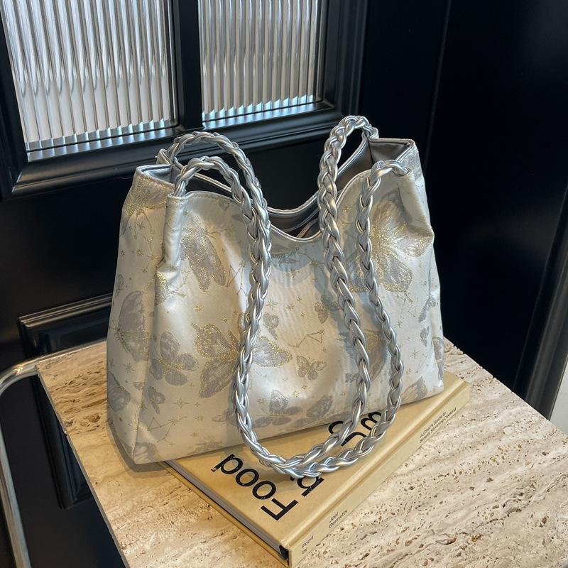 Ballet-style women's 2024 new fashion and casual single-shoulder bag, large-capacity tote bag, large commuting bag for classes Specification drawing