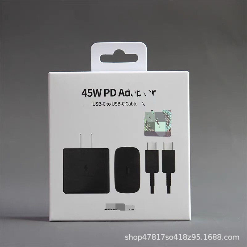 Compatible with Samsung 45W US, UK and European standard charging heads for Note10/S20/note20 Super fast charging Item Picture