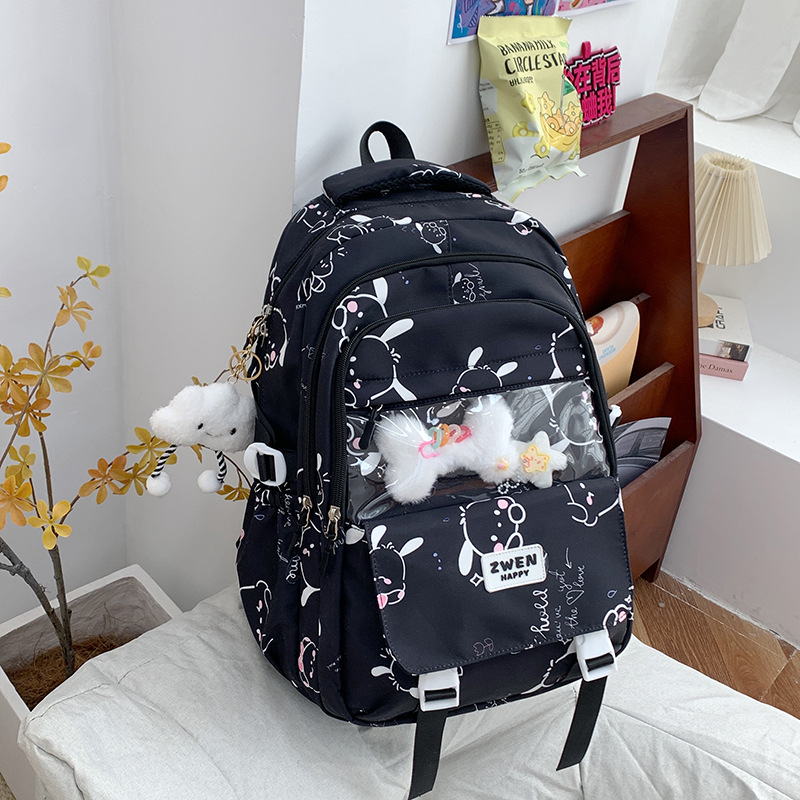 The new forest-themed backpack for junior high school, senior high school and college students with cartoon prints, high appearance level, large capacity and dirt-resistant details Picture