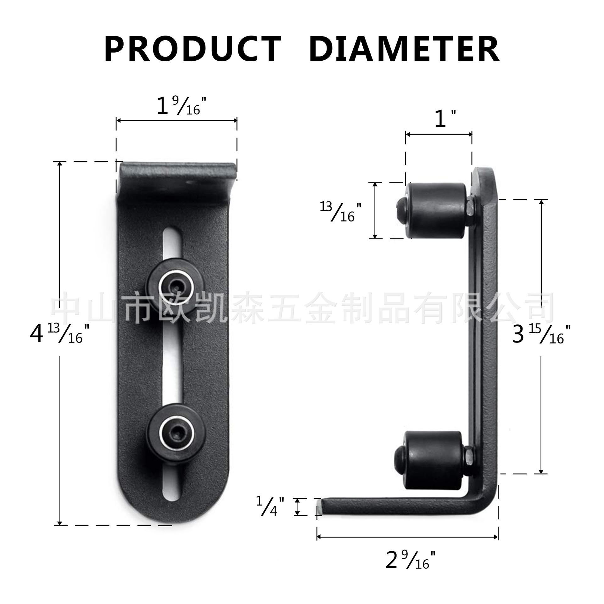 Barn door pulley anti-sway device, barn door track anti-sway device, ground guide rail, double wheels with bearings, super smooth Item Picture