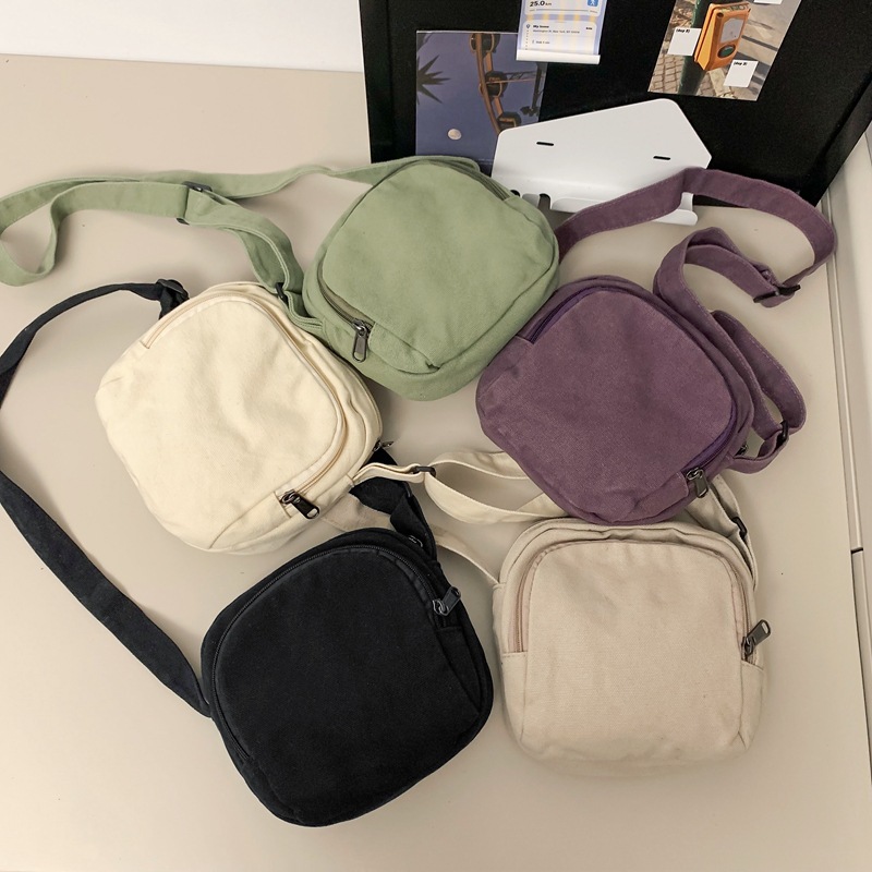 Summer coin purse casual new small bag, retro crossbody bag, Korean mini phone bag for women, artistic single-shoulder bag Specification drawing