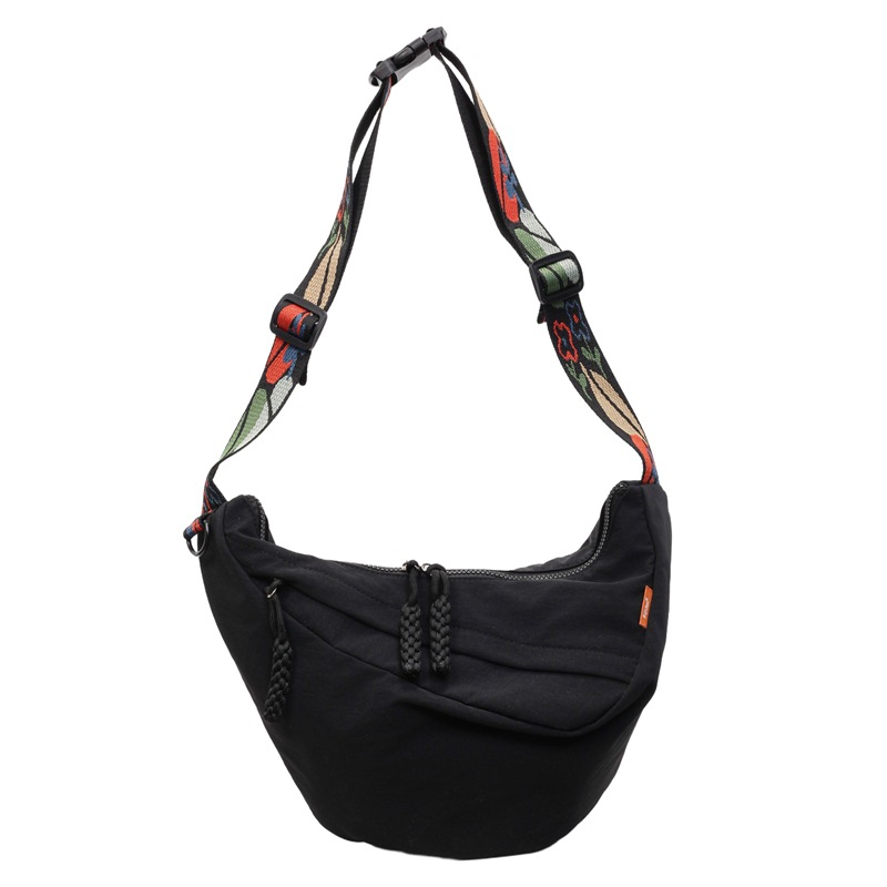 A solid-color crossbody bag for high school girls, a new single-shoulder casual large-capacity dumpling class bag that catches the eye Item Picture